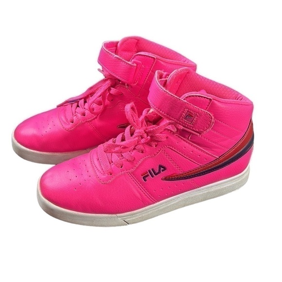Fila Hot Pink Vulc 13 Tradition High Top Sneakers Size 6 - Picture 3 of 10